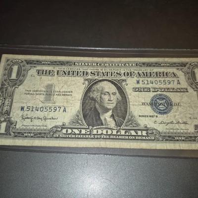 Sale Photo Thumbnail #101: 1957B $1 Silver Certificate Fair Condition