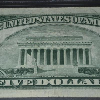 Sale Photo Thumbnail #161: 1953A $5 Silver Certificate Error   no 'IN GOD WE TRUST' on back