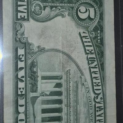 Sale Photo Thumbnail #168: 1963 RED SEAL $5 Bill