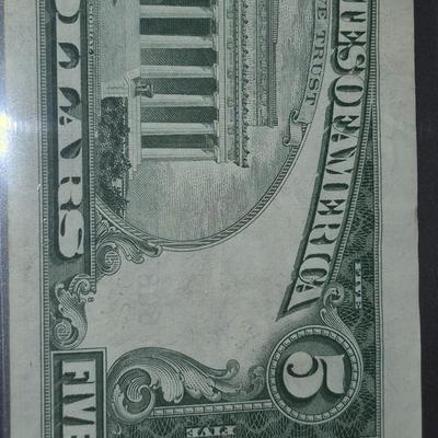 Sale Photo Thumbnail #167: 1963 RED SEAL $5 Bill