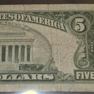 Sale Photo Thumbnail #173: 1963 RED SEAL $5 BILL