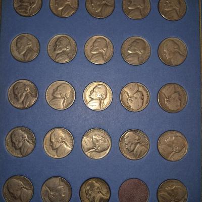 Sale Photo Thumbnail #285: This is an Incomplete book of Nickles, 46 Nickles in total, please look at all photos for condition