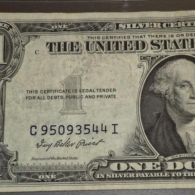 Sale Photo Thumbnail #287: This is for a 1935 E $1 Silver Certificate without the Motto "in God We Trust", Please look at all photos for condition