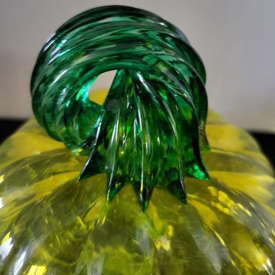 Sale Photo Thumbnail #503: Wheaton Signed Yellow Glass Pumpkin