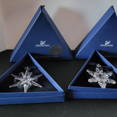 Sale Photo Thumbnail #566: 2005/2008 Swarovski Snowflake Christmas Ornaments