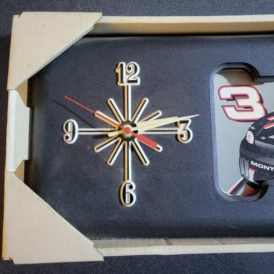 Sale Photo Thumbnail #791: Dale Earnhardt Jr Clock with License Plate Holder 
(Box measures 56"L×25"W×6"H)
