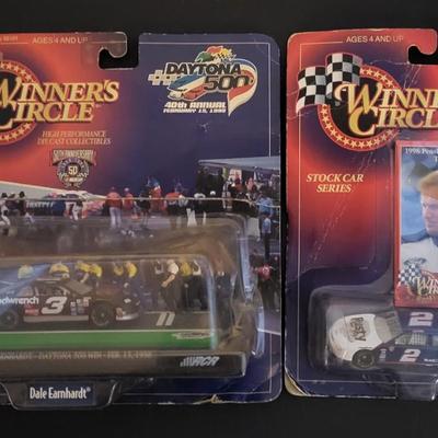 Sale Photo Thumbnail #811: Dale Earnhardt & Rusty Wallace Winners Circle (Both have damage to packages as pictured, are sealed)