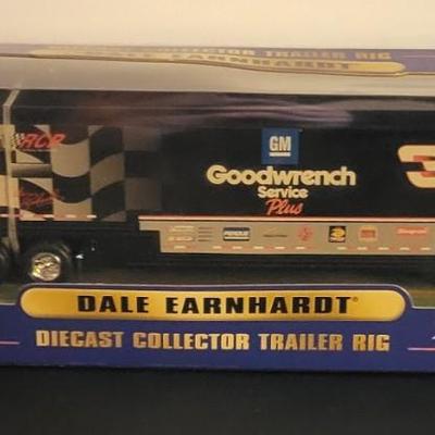 Sale Photo Thumbnail #836: Dale Earnhardt Diecast Collector Trailer Rig (has a small rip on box as pictured)