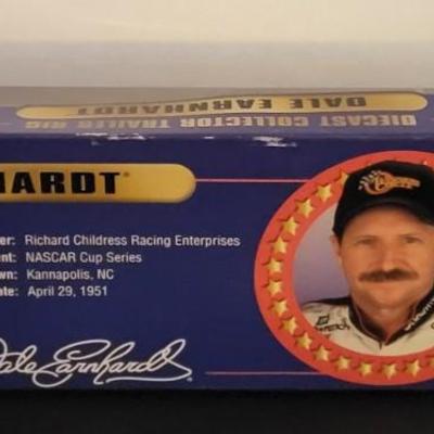 Sale Photo Thumbnail #839: Dale Earnhardt Diecast Collector Trailer Rig (has a small rip on box as pictured)