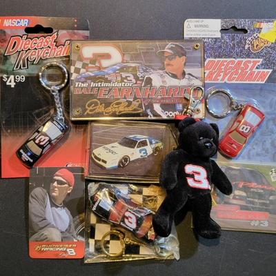 Sale Photo Thumbnail #853: Dale Earnhardt Mini Plaque & Keychains