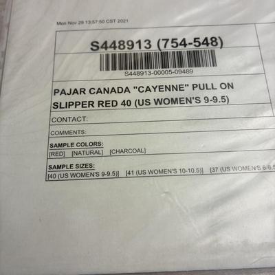 Pajar High Pile Fleece Slippers Red 40