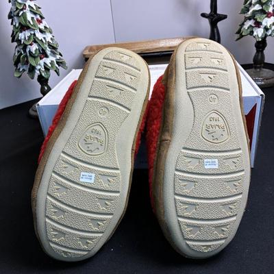 Pajar High Pile Fleece Slippers Red 40