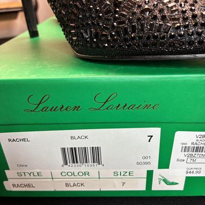 Lauren Lorraine Black Slingback Shoes 7