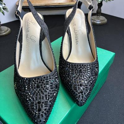 Lauren Lorraine Black Slingback Shoes 7