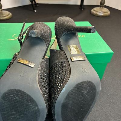 Lauren Lorraine Black Slingback Shoes 7