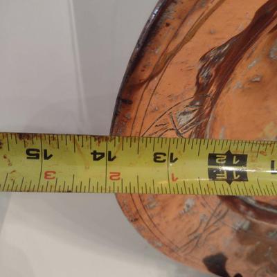 Large Copper Clad Centerpiece Plate/Bowl- Approx 14" in Diameter