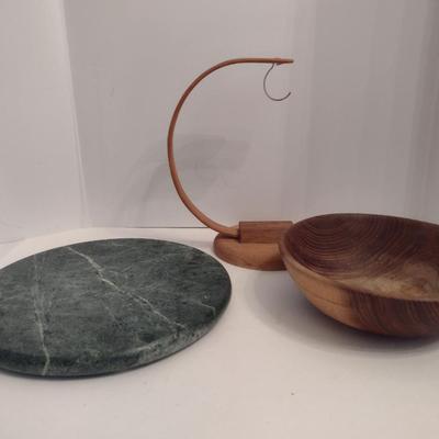 Collection of Kitchen Ware- Banana Hanger, Fruit Bowl, Granite Platform
