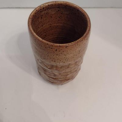 Hand Made Pottery Cup/Vase- Signed by Artist