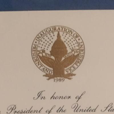 Presidential Inauguration Dinner Letter and Invitation- George H.W. Bush (1989)