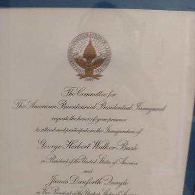 Presidential Inauguration Dinner Letter and Invitation- George H.W. Bush (1989)