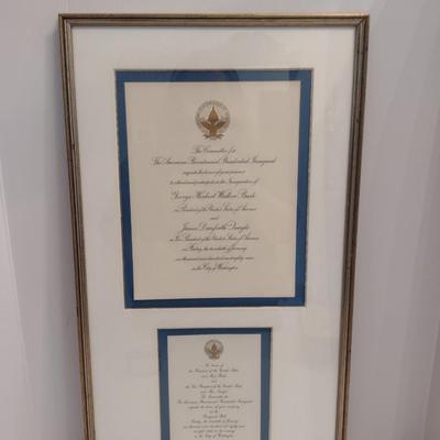 Presidential Inauguration Dinner Letter and Invitation- George H.W. Bush (1989)
