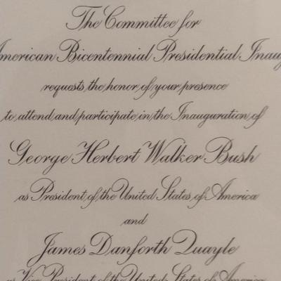 Presidential Inauguration Dinner Letter and Invitation- George H.W. Bush (1989)