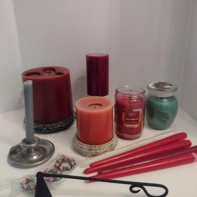 Collection of Candles and Accessories