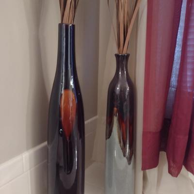 Pair of Tall, Ceramic Vases