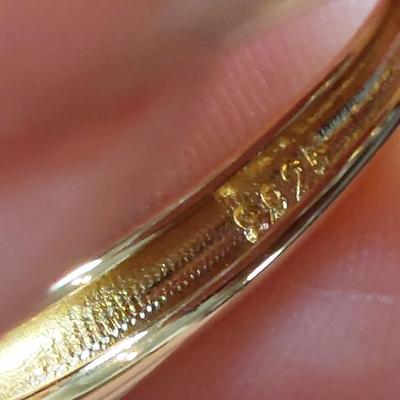 18kt Gold Overlay sterling silver Ring