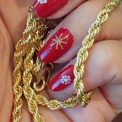 14kt Gold Filled Rope Necklace 30"