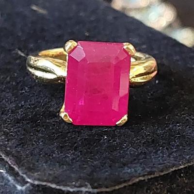Treated Ruby Ring