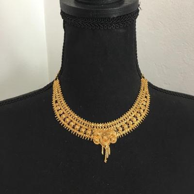 Vintage goldtone ethnic necklace