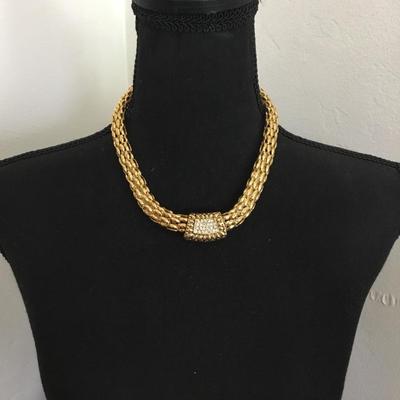 Vintage Gold tone, statement, necklace