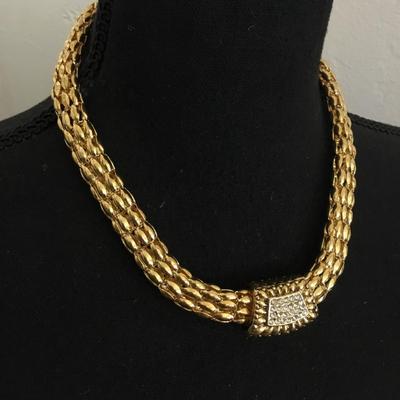 Vintage Gold tone, statement, necklace