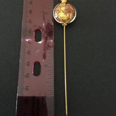 Beautiful vintage, Murano, antique glass, bead, hat pin