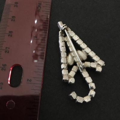 Beautiful, vintage, rhinestone umbrella, brooch