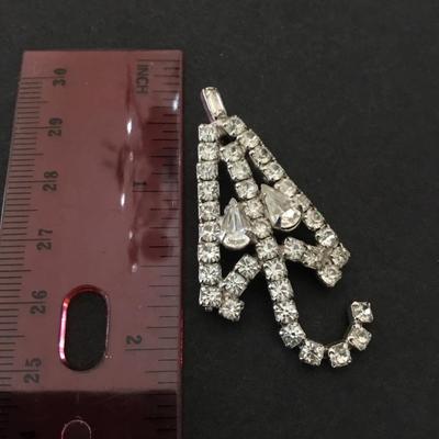 Beautiful, vintage, rhinestone umbrella, brooch