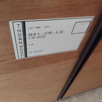 Thornwood Brand Eight Drawer Dresser with Folding Triple Panel Mirror