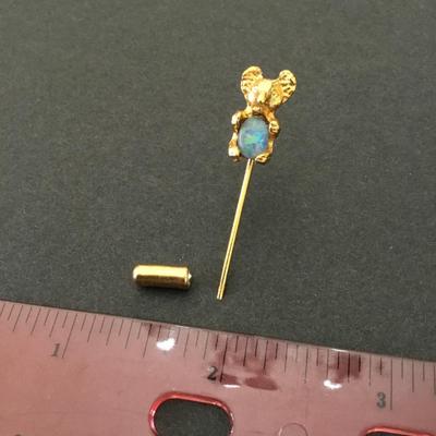 Vintage Australian gold tone, koala bear with opal stick pen