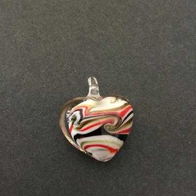 Cute glass heart pendant