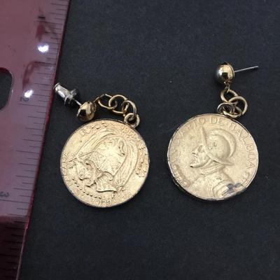 Vintage coin earrings