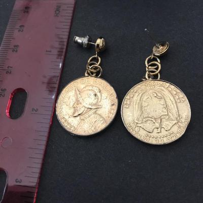 Vintage coin earrings