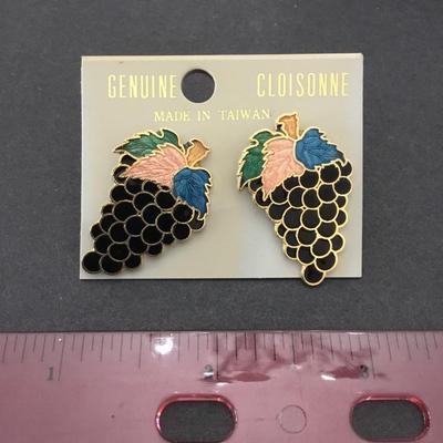 Vintage Black, grape and gold tone statement, Aries