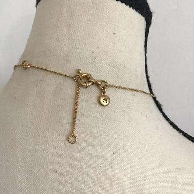 Sale Photo Thumbnail #113: Beautiful, gold tone, Madewell stone pendant necklace. Please see attached photos.