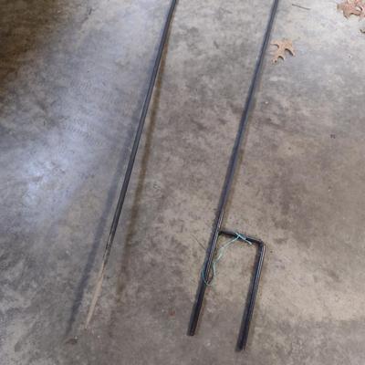 Pair of Metal Shephard's Hook Plant Hangers