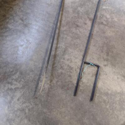 Pair of Metal Shephard's Hook Plant Hangers