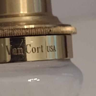 Vintage Van Cort USA Brass and Glass Specimen Viewing Jar