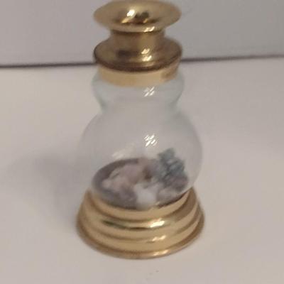 Vintage Van Cort USA Brass and Glass Specimen Viewing Jar