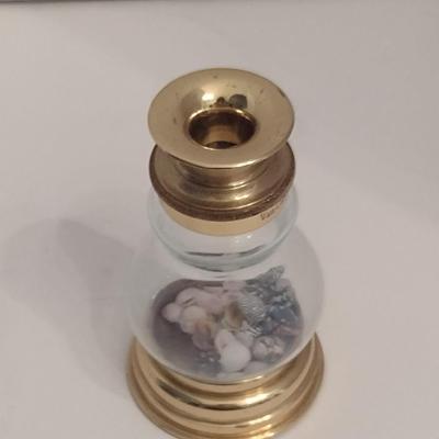 Vintage Van Cort USA Brass and Glass Specimen Viewing Jar