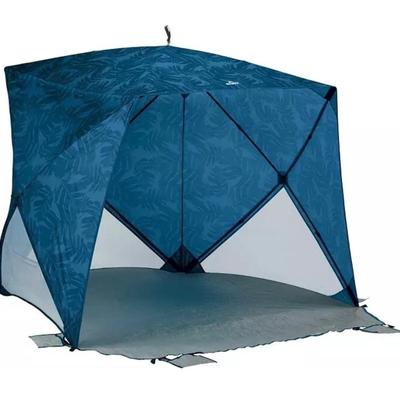 Sale Photo Thumbnail #377: Dark blue nylon walls with mesh panels to allow airflow.  Large enough to hold 2 pop-up or folding chairs.  Great for places like the beach or anyplace shade is needed. Includes carry bag and stakes. Very good used condition.